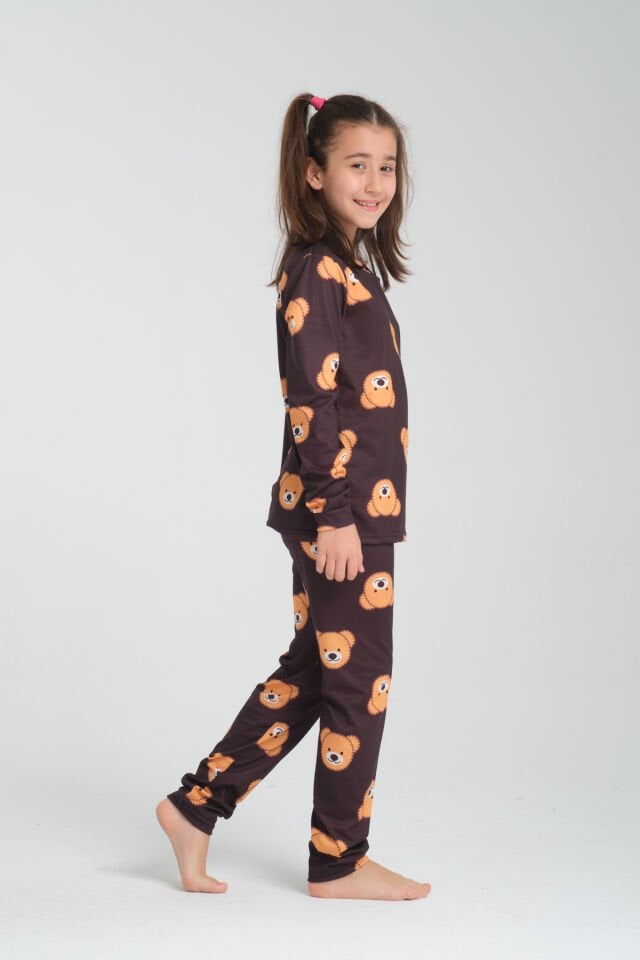 Bear Desenli Çocuk Pijama Takımı